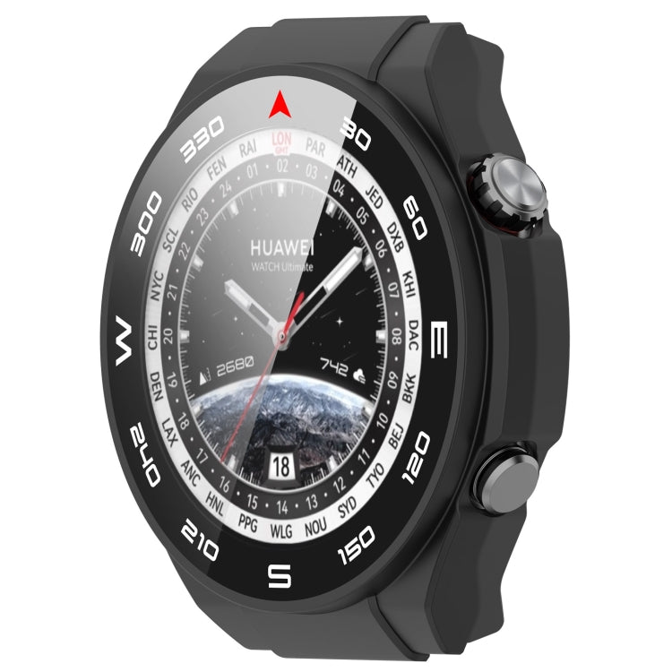 For Huawei Watch Ultimate PC+ Toughened Film Integrated Watch Protective Case(Black) - Smart Wear by PMC Jewellery | Online Shopping South Africa | PMC Jewellery