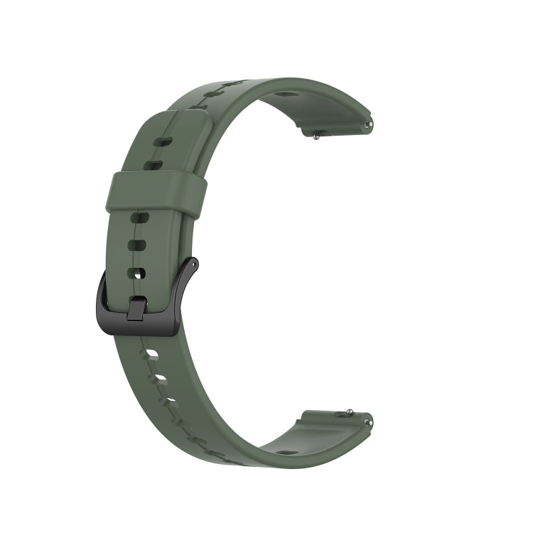 For Huawei Band 7 Solid Color Silicone Watch Band(Green) - Smart Wear by PMC Jewellery | Online Shopping South Africa | PMC Jewellery