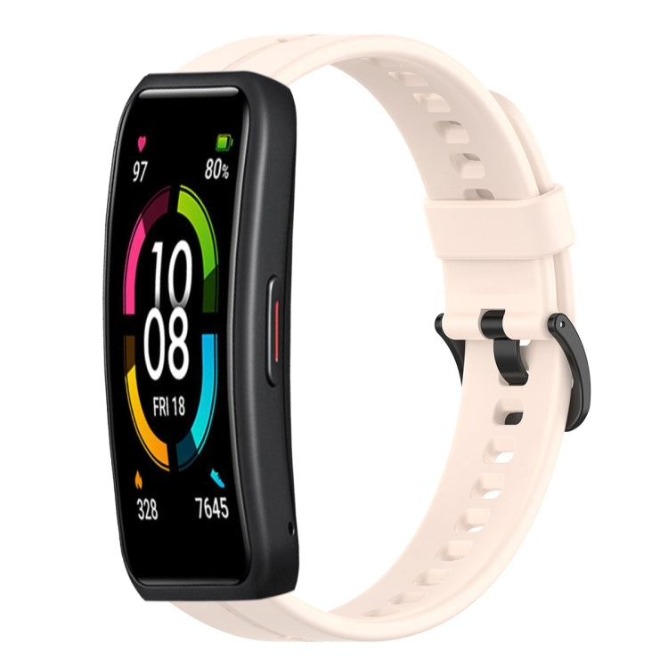 For Huawei Band 6 Solid Color Silicone Watch Band(Pink) - Smart Wear by PMC TechLife | Online Shopping South Africa | PMC TechLife