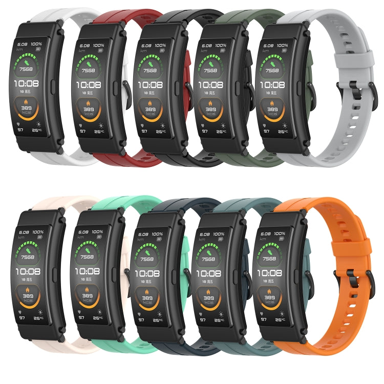 For Huawei Band 6 Solid Color Silicone Watch Band(Lake Blue) - Smart Wear by PMC TechLife | Online Shopping South Africa | PMC TechLife