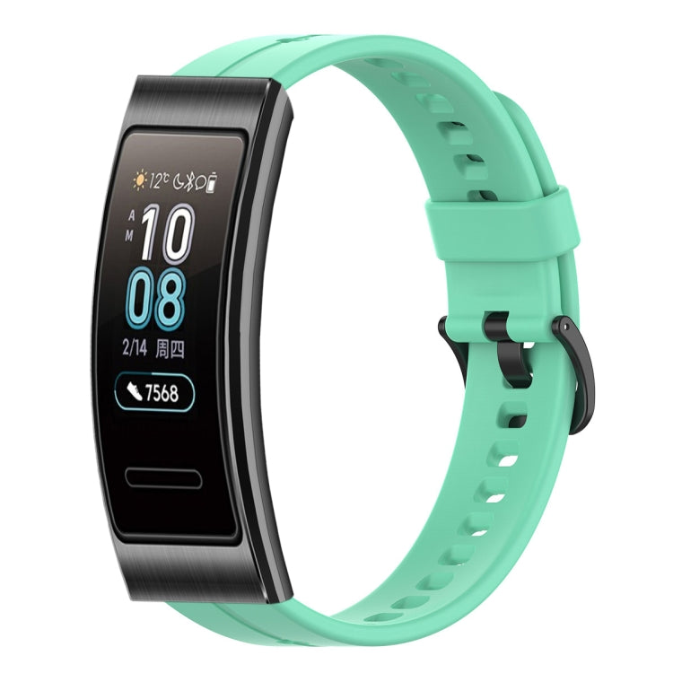 For Huawei Band 3 Solid Color Silicone Watch Band(Lake Blue) - Smart Wear by PMC Jewellery | Online Shopping South Africa | PMC Jewellery