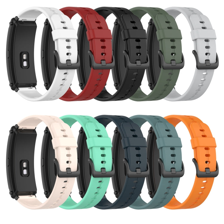 For Huawei Band 3 Solid Color Silicone Watch Band(White) - Smart Wear by PMC TechLife | Online Shopping South Africa | PMC TechLife