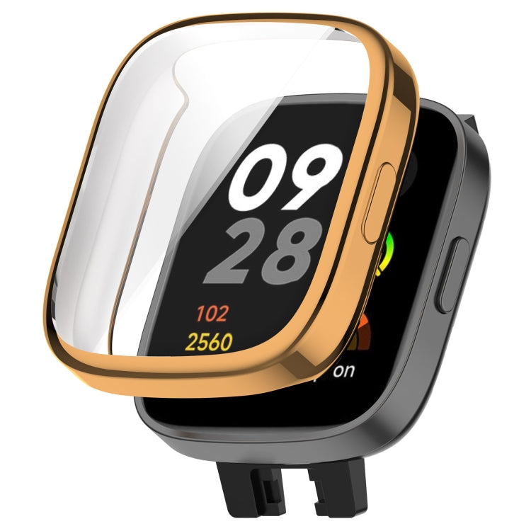 For Redmi Watch 3 Lite TPU Fully Enclosed Watch Protective Case(Rose Gold) - Smart Wear by PMC TechLife | Online Shopping South Africa | PMC TechLife