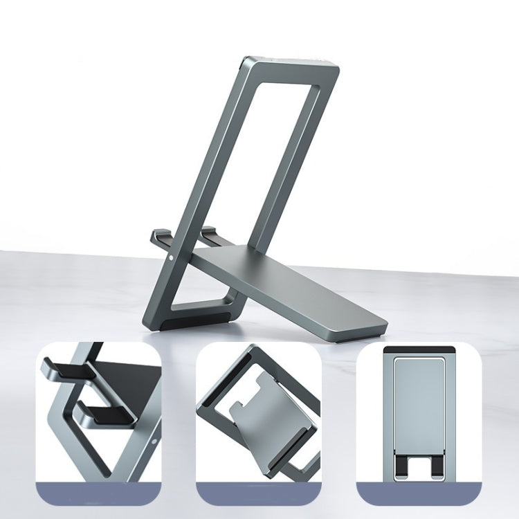 H18 Multifunctional Portable Phone Tablet Desktop Folding Stand(Gray) - Desktop Holder by PMC Jewellery | Online Shopping South Africa | PMC Jewellery