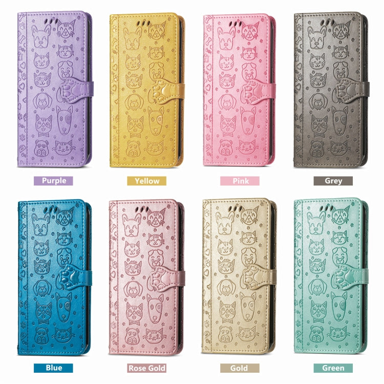 For OnePlus Nord CE 3 Lite Cat and Dog Embossed Leather Phone Case(Gold) - free shipping - PMC TechLife - Order now!