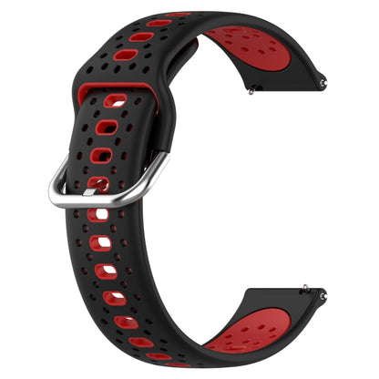 For Garmin Vivoactive3 20mm Breathable Two-Color Silicone Watch Band(Black+Red) - Watch Bands by PMC Jewellery | Online Shopping South Africa | PMC Jewellery