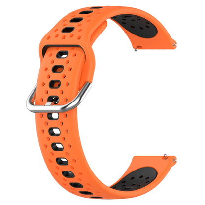 For Amazfit GTS 3 20mm Breathable Two-Color Silicone Watch Band(Orange+Black) - Watch Bands by PMC Jewellery | Online Shopping South Africa | PMC Jewellery