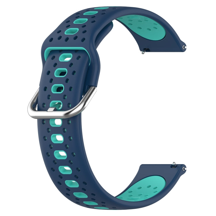 For Amazfit Pop 20mm Breathable Two-Color Silicone Watch Band(Blue+Water Duck) -  by PMC TechLife | Online Shopping South Africa | PMC TechLife