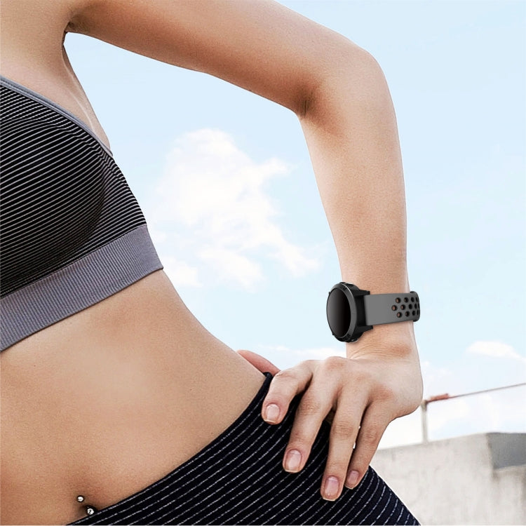 For Garmin Forerunner 955 22mm Sports Breathable Silicone Watch Band(Grey+Black) -  by PMC TechLife | Online Shopping South Africa | PMC TechLife