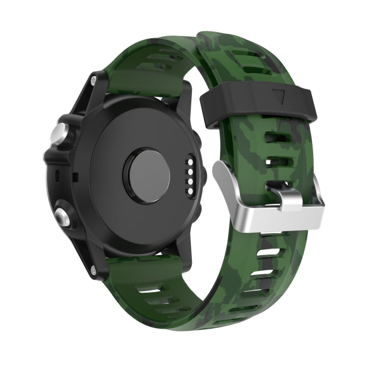 For Garmin Tactix 7 26mm Camouflage Printed Silicone Watch Band(Army Green+Army Camouflage) -  by PMC Jewellery | Online Shopping South Africa | PMC Jewellery