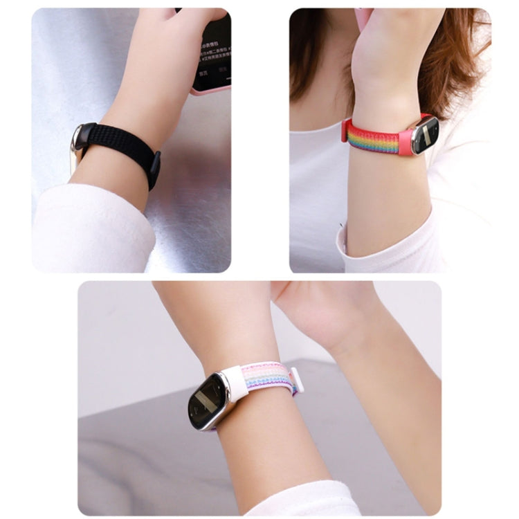 For Xiaomi Mi Band 8 ENKAY Hat-Prince 2 in 1 Set Full Coverage Screen Protector + Nylon Loop Watch Band(Blue+Yellow) - free shipping - PMC TechLife - Order now!