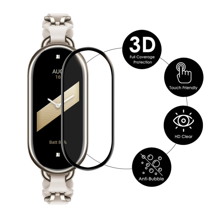 For Xiaomi Mi Band 8 ENKAY Hat-Prince 2 in 1 Set Full Coverage Screen Protector + Nylon Loop Watch Band(Rainbow+Purple) - free shipping - PMC TechLife - Order now!