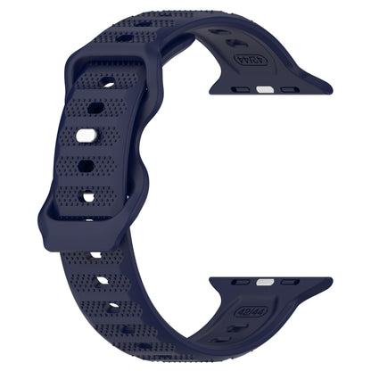 For Apple Watch 6 40mm Reverse Buckle Dot Texture Silicone Watch Band(Midnight Blue) - Watch Bands by PMC Jewellery | Online Shopping South Africa | PMC Jewellery