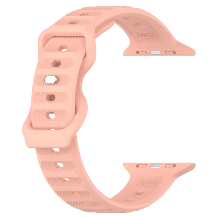 For Apple Watch 5 40mm Reverse Buckle Dot Texture Silicone Watch Band(Pink) - Watch Bands by PMC TechLife | Online Shopping South Africa | PMC TechLife