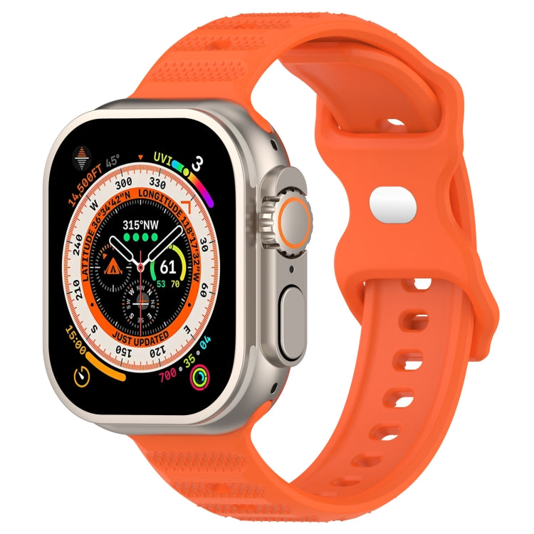 For Apple Watch 3 38mm Reverse Buckle Dot Texture Silicone Watch Band(Orange) - Watch Bands by PMC TechLife | Online Shopping South Africa | PMC TechLife