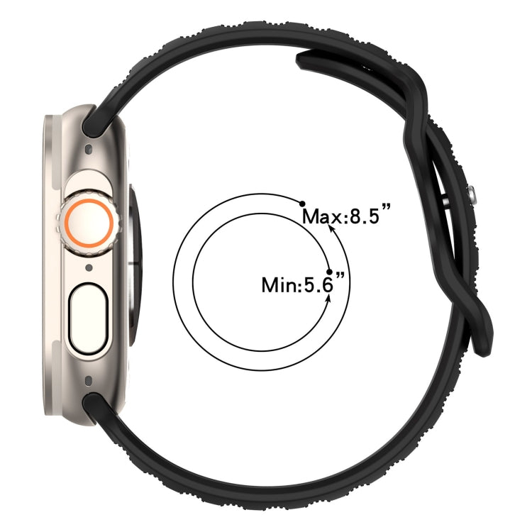 For Apple Watch 38mm Reverse Buckle Dot Texture Silicone Watch Band(Dark Gray) - Watch Bands by PMC TechLife | Online Shopping South Africa | PMC TechLife