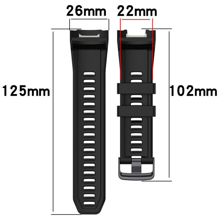 For Garmin Instinct 2X Sports Silicone Replacement Watch Band(Black) - Watch Bands by PMC Jewellery | Online Shopping South Africa | PMC Jewellery