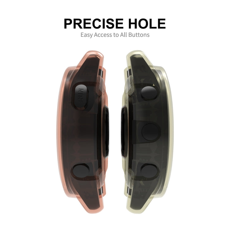 For Garmin Forerunner 965 ENKAY Hat-Prince Transparent TPU Frame Drop Protection Case(Transparent) - Watch Cases by ENKAY | Online Shopping South Africa | PMC TechLife | Buy Now Pay Later Mobicred