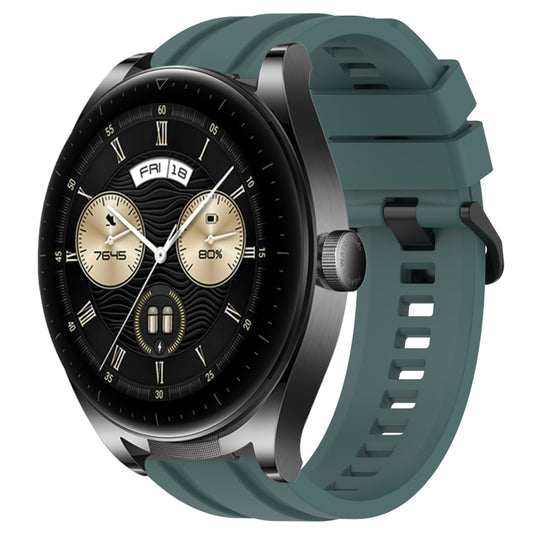 For Huawei Watch GT3  46mm Long & Short Sports Solid Color Silicone Watch Band Set(Olive Green) - Watch Bands by PMC Jewellery | Online Shopping South Africa | PMC Jewellery | Buy Now Pay Later Mobicred