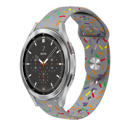 For Samsung Gear S2 Classic Sports Rainbow Dots Silicone Buckle Watch Band(Gray) - Watch Bands by PMC Jewellery | Online Shopping South Africa | PMC Jewellery