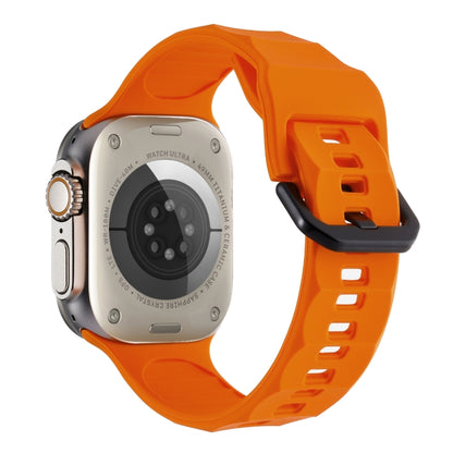 For Apple Watch 6 44mm Ripple Silicone Sports Watch Band(Orange) - Watch Bands by PMC Jewellery | Online Shopping South Africa | PMC Jewellery