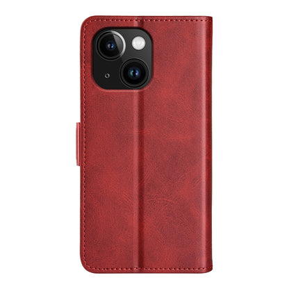 For iPhone 15 Dual-side Magnetic Buckle Horizontal Flip Leather Phone Case(Red) - iPhone 15 Cases by PMC Jewellery | Online Shopping South Africa | PMC Jewellery