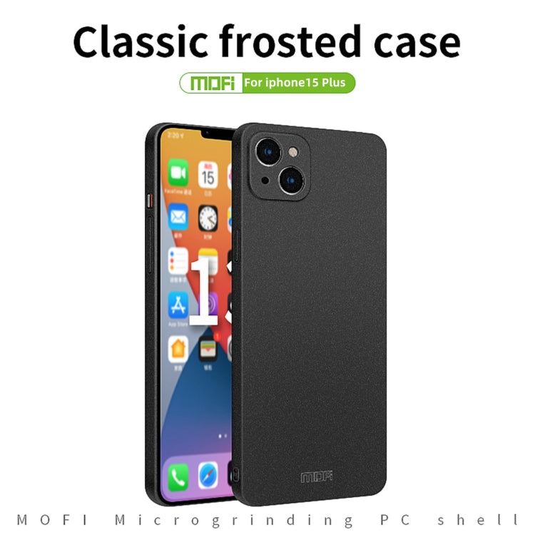 For iPhone 15 Pro Max MOFI Fandun Series Frosted PC Ultra-thin All-inclusive Phone Case(Red) - iPhone 15 Pro Max Cases by MOFI | Online Shopping South Africa | PMC Jewellery