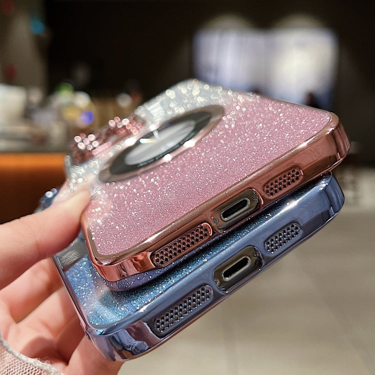 For iPhone 15 Plus Gradient Glitter Electroplating MagSafe TPU Phone Case(Green) - free shipping - PMC TechLife - Order now!