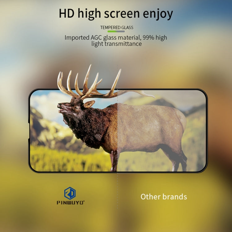 For iPhone 15 PINWUYO 9H 3D Curved Full Screen Explosion-proof Tempered Glass Film(Black) - free shipping - PMC TechLife - Order now!