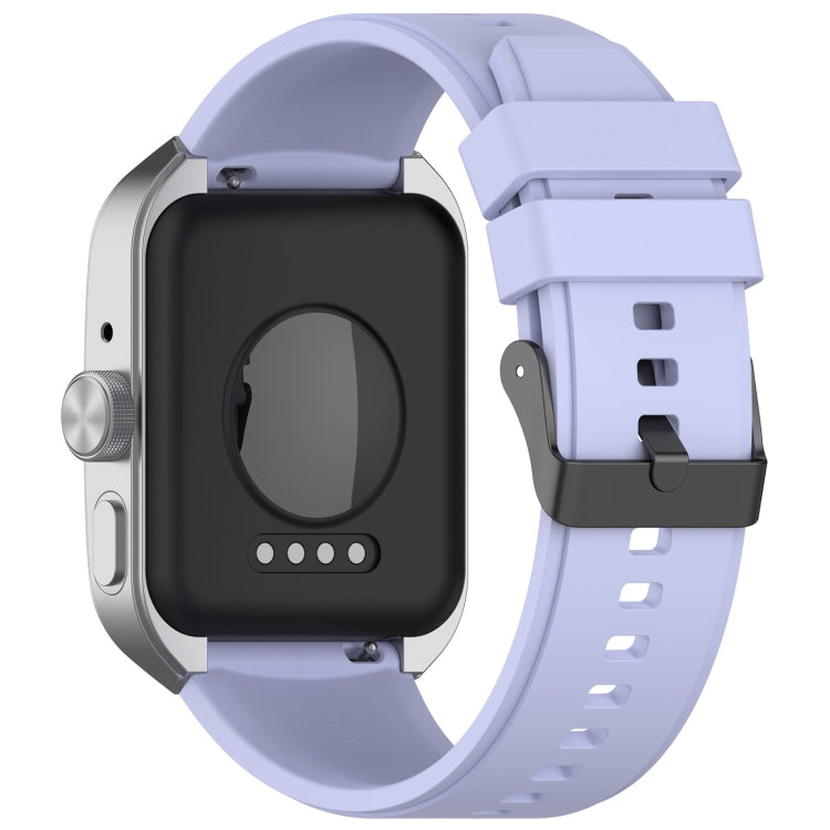 For OPPO Watch 4 Pro 22mm Solid Color Silicone Watch Band(Purple) -  by PMC TechLife | Online Shopping South Africa | PMC TechLife