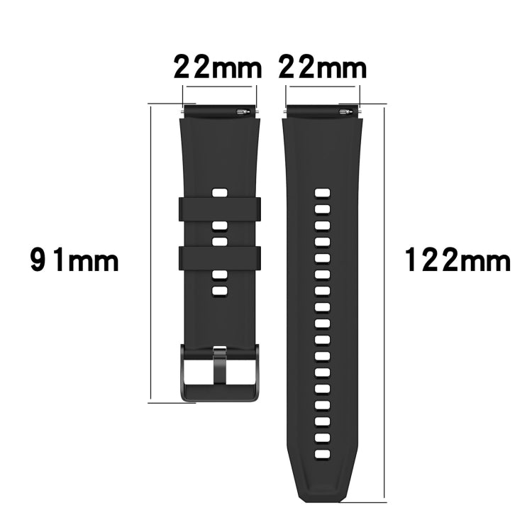 For OPPO Watch 4 Pro 22mm Solid Color Silicone Watch Band(Black) -  by PMC TechLife | Online Shopping South Africa | PMC TechLife