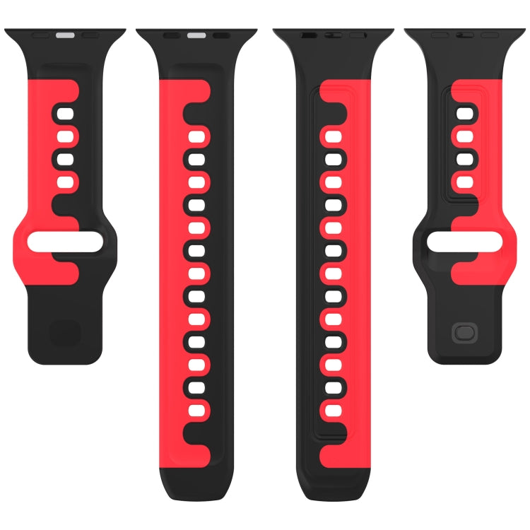 For Apple Watch 5 40mm Double Color Silicone Watch Band(Black+White) - free shipping - PMC TechLife - Order now!