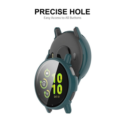 For Garmin Active 5 ENKAY Hat-Prince Full Coverage PC + Tempered Glass Film Integrated Watch Case(Transparent) - Watch Cases by ENKAY | Online Shopping South Africa | PMC Jewellery