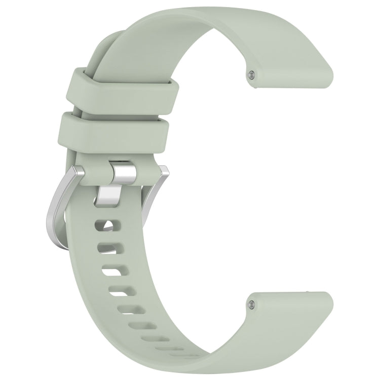 Compatible with Garmin Venu 3S Liquid Glossy Silver Buckle Silicone Watch Band(Green) - Watch Bands by PMC TechLife | Online Shopping South Africa | PMC TechLife | Buy Now Pay Later Mobicred