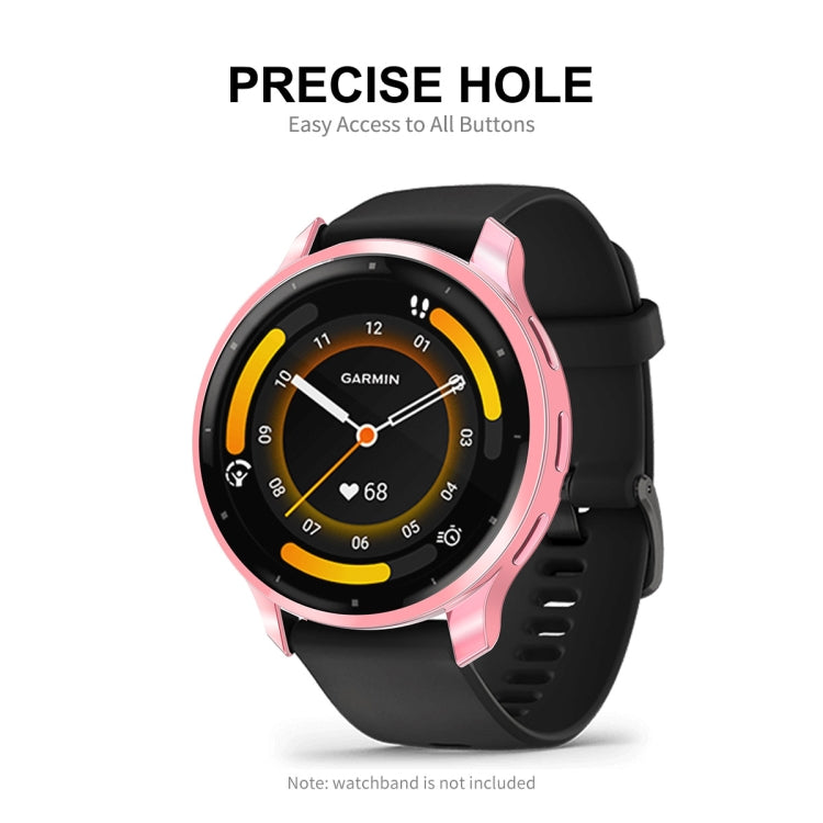 Compatible with Garmin Venu 3S ENKAY Hat-Prince Full Coverage Electroplated TPU Watch Case with Screen Protection(Black) - free shipping - PMC TechLife - Order now!