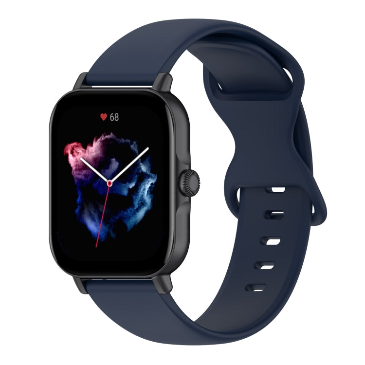 For Amazfit Active S Butterfly 8-shaped Buckle Silicone Watch Band(Navy Blue) - Watch Bands by PMC TechLife | Online Shopping South Africa | PMC TechLife