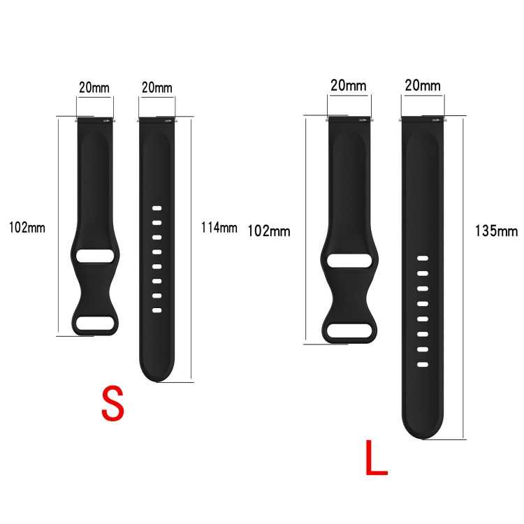 For Amazfit Active S Butterfly 8-shaped Buckle Silicone Watch Band(Navy Blue) - Watch Bands by PMC TechLife | Online Shopping South Africa | PMC TechLife