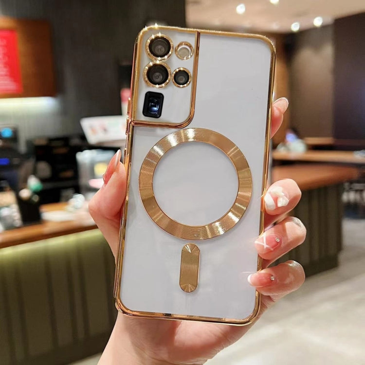 For Samsung Galaxy S20 Ultra 5G MagSafe Electroplating TPU Phone Case(Gold) - Galaxy Phone Cases by PMC TechLife | Online Shopping South Africa | PMC TechLife