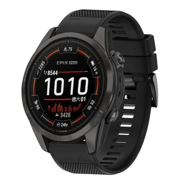 Compatible with Garmin Epix Pro 51mm 26mm Quick Release Silicone Watch Band(Black) - free shipping - PMC TechLife - Order now!