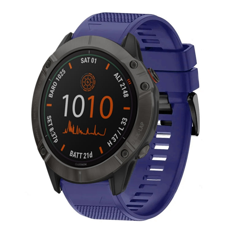 Compatible with Garmin Fenix 6X Pro 26mm Quick Release Silicone Watch Band(Midnight Blue) - free shipping - PMC TechLife - Order now!