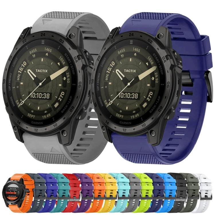 Compatible with Garmin Fenix 7X Solar 26mm Quick Release Silicone Watch Band(Orange) - free shipping - PMC TechLife - Order now!