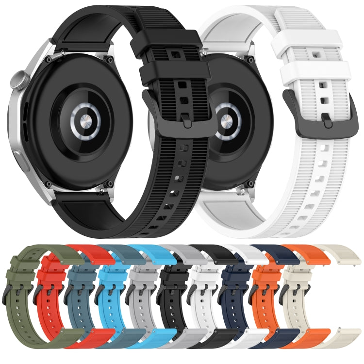 For Huawei Watch GT Runner 22mm Textured Silicone Solid Color Watch Band(Black) - Watch Bands by PMC TechLife | Online Shopping South Africa | PMC TechLife