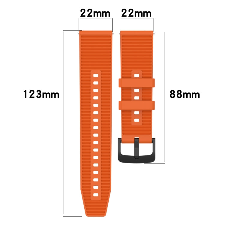 For Huawei Watch 4 22mm Textured Silicone Solid Color Watch Band(Red) - Watch Bands by PMC TechLife | Online Shopping South Africa | PMC TechLife | Buy Now Pay Later Mobicred