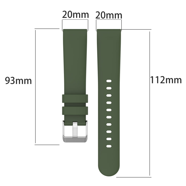 Compatible with Garmin Compatible witherunner Sq2 20mm Smooth Solid Color Silicone Watch Band(Burgundy) - free shipping - PMC TechLife - Order now!
