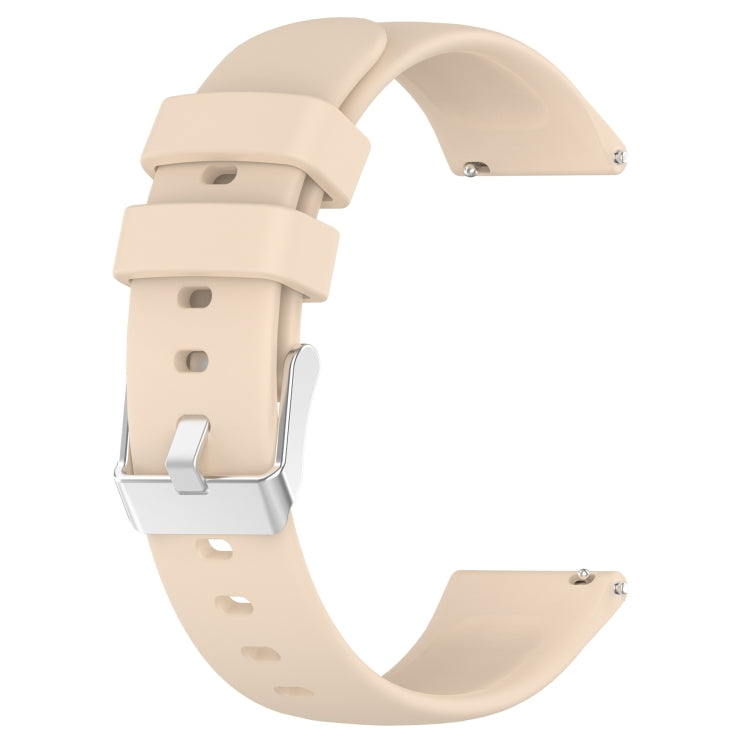 For Samsung Galaxy Watch 6 Classic 47mm 20mm Smooth Solid Color Silicone Watch Band(Beige) - free shipping - PMC TechLife - Order now!