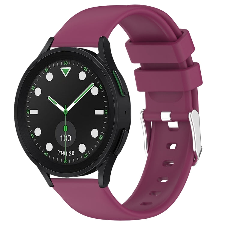 For Samsung Galaxy watch 5 Pro Golf Edition 20mm Smooth Solid Color Silicone Watch Band(Burgundy) - free shipping - PMC TechLife - Order now!