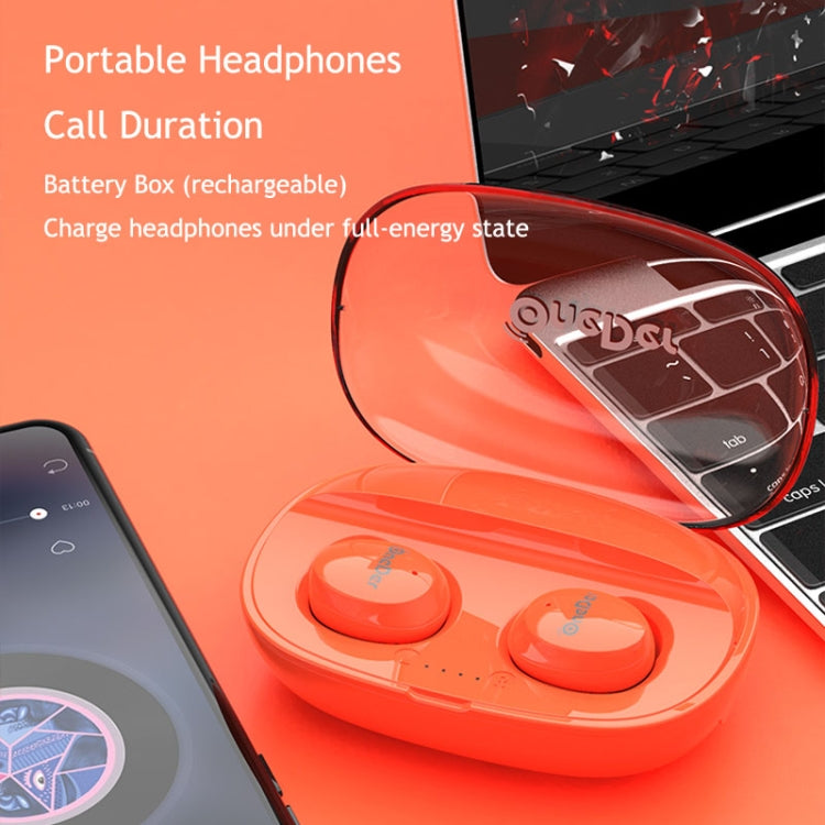 OneDer W12 Wireless Earphone with Waterproof IPX5 HD Stereo Sound TWS Bluetooth Earphone(Red) - TWS Earphone by OneDer | Online Shopping South Africa | PMC Jewellery | Buy Now Pay Later Mobicred