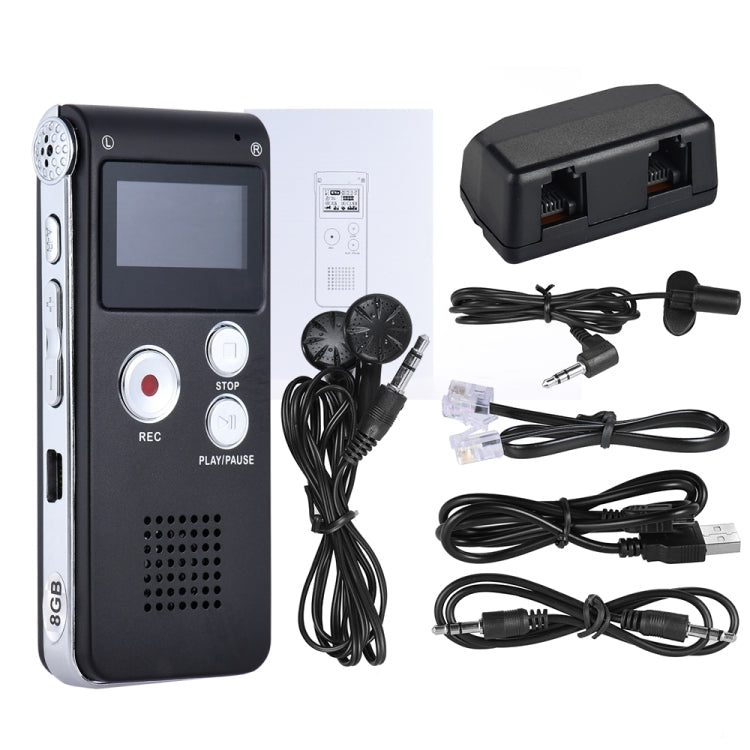SK-012 8GB Voice Recorder USB Professional Dictaphone  Digital Audio With WAV MP3 Player VAR   Function Record(Grey) -  by PMC TechLife | Online Shopping South Africa | PMC TechLife