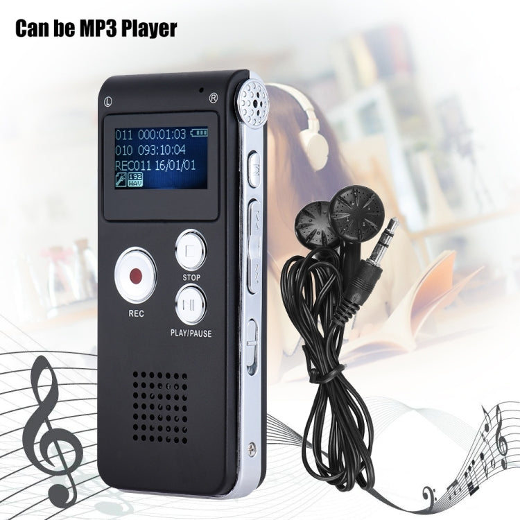 SK-012 8GB Voice Recorder USB Professional Dictaphone  Digital Audio With WAV MP3 Player VAR   Function Record(Grey) -  by PMC TechLife | Online Shopping South Africa | PMC TechLife