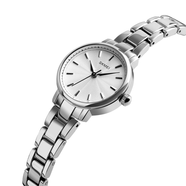 Skmei 1410 Lady Quartz Watch European and American Fashion Watch Business Leisure Steel Belt Lady Watch(Silver) - Alloy Watches by SKMEI | Online Shopping South Africa | PMC Jewellery | Buy Now Pay Later Mobicred